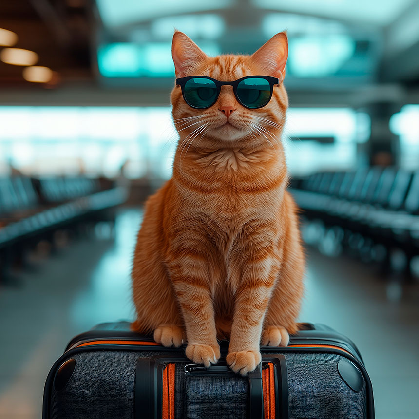 transporte gatos en avión